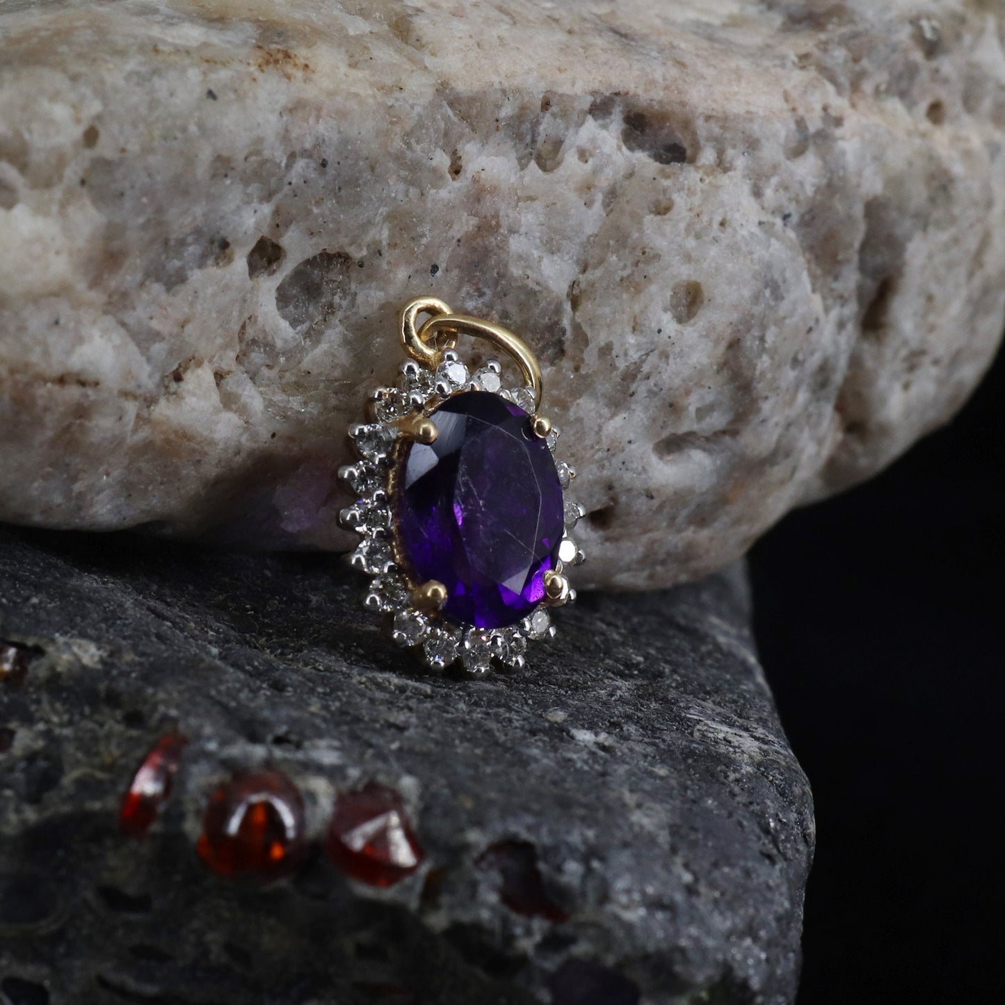 Amethyst Pendant 14K Gold