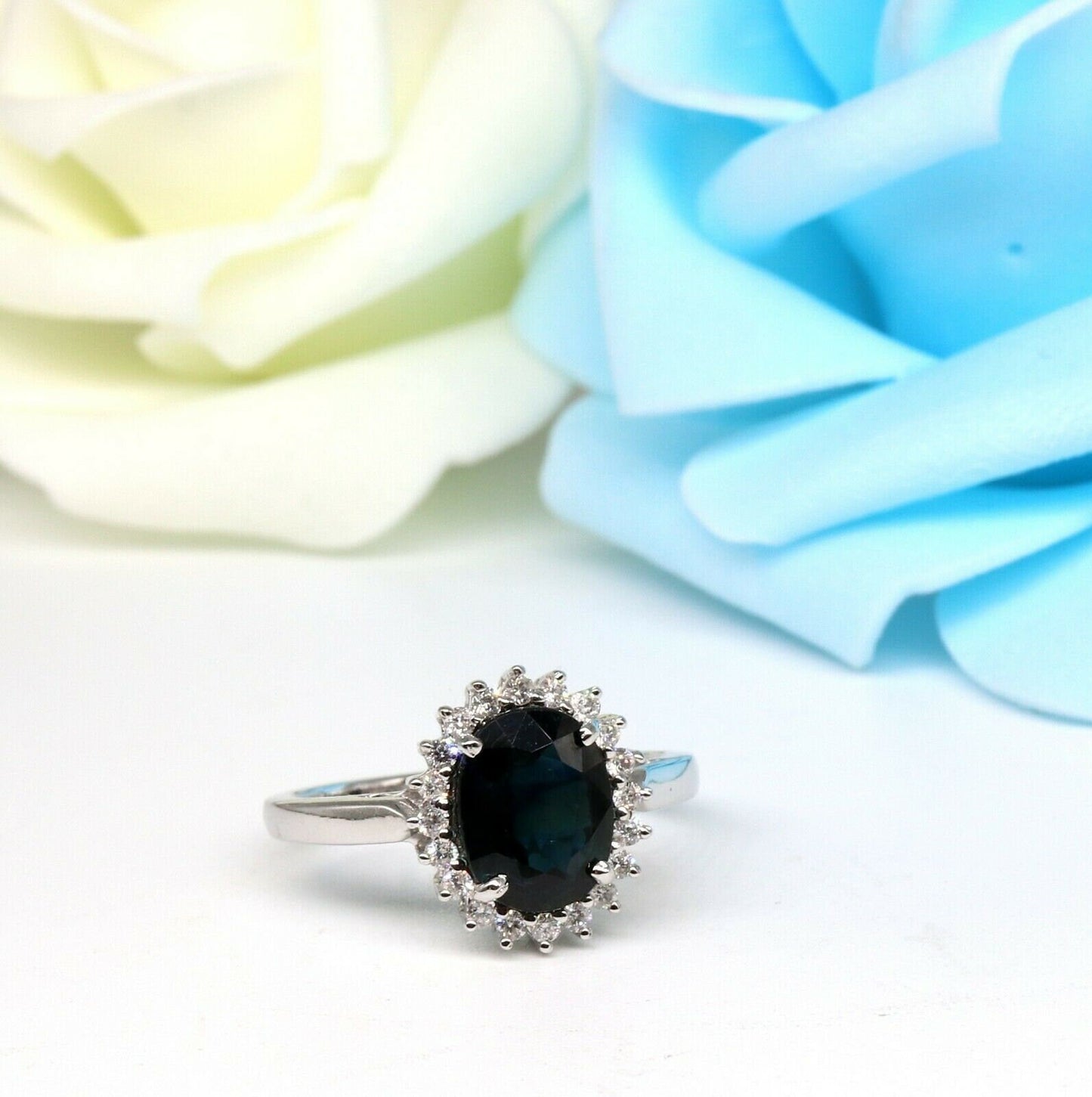 Handmade Blue Sapphire Ring 14K Gold