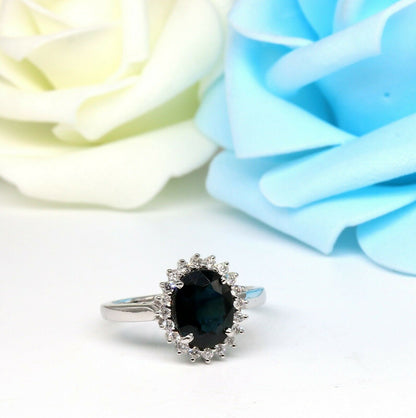 Handmade Blue Sapphire Ring 14K Gold