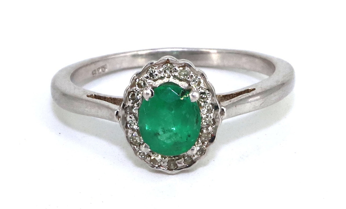 925 Sterling White Rhodium Beautiful Ring Gold