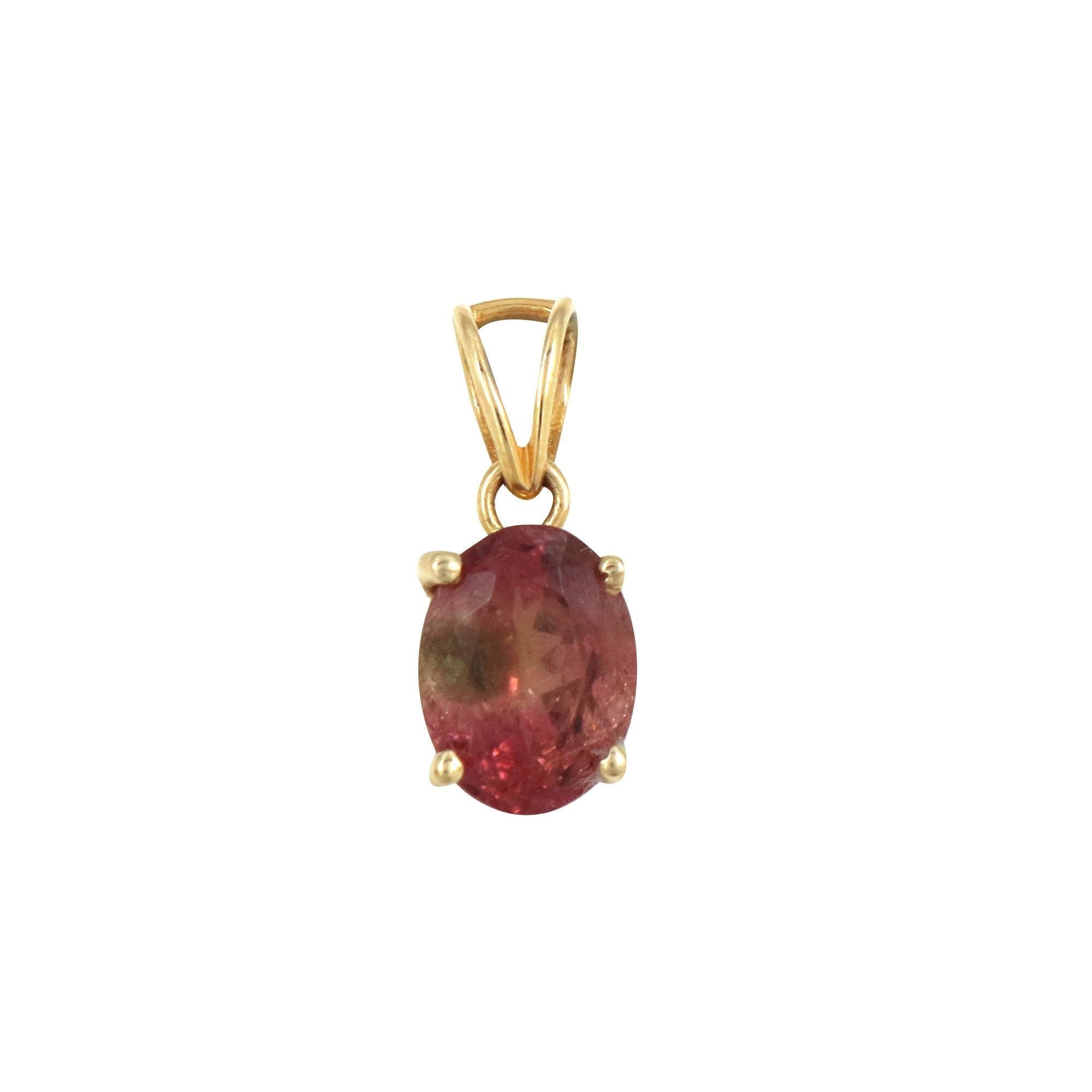 Bio Tourmaline Pendant 14K Gold