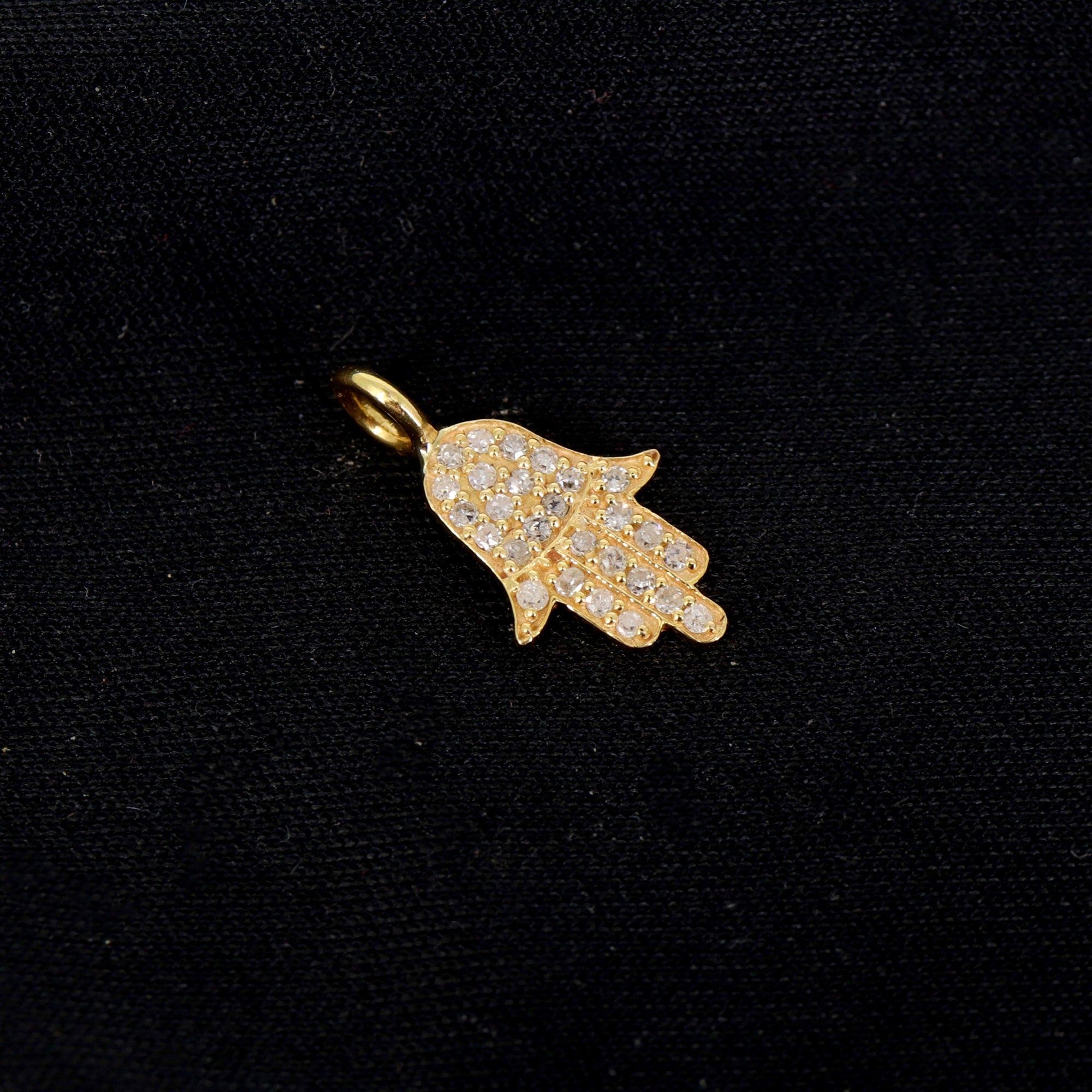 Hamsa Hand Charm Shiny Hamsa Charm Hamsa Hand Charm Bracelet 14K Gold