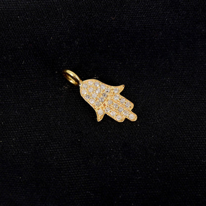 Hamsa Hand Charm Shiny Hamsa Charm Hamsa Hand Charm Bracelet 14K Gold