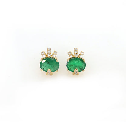 Emerald Earring 14K Gold