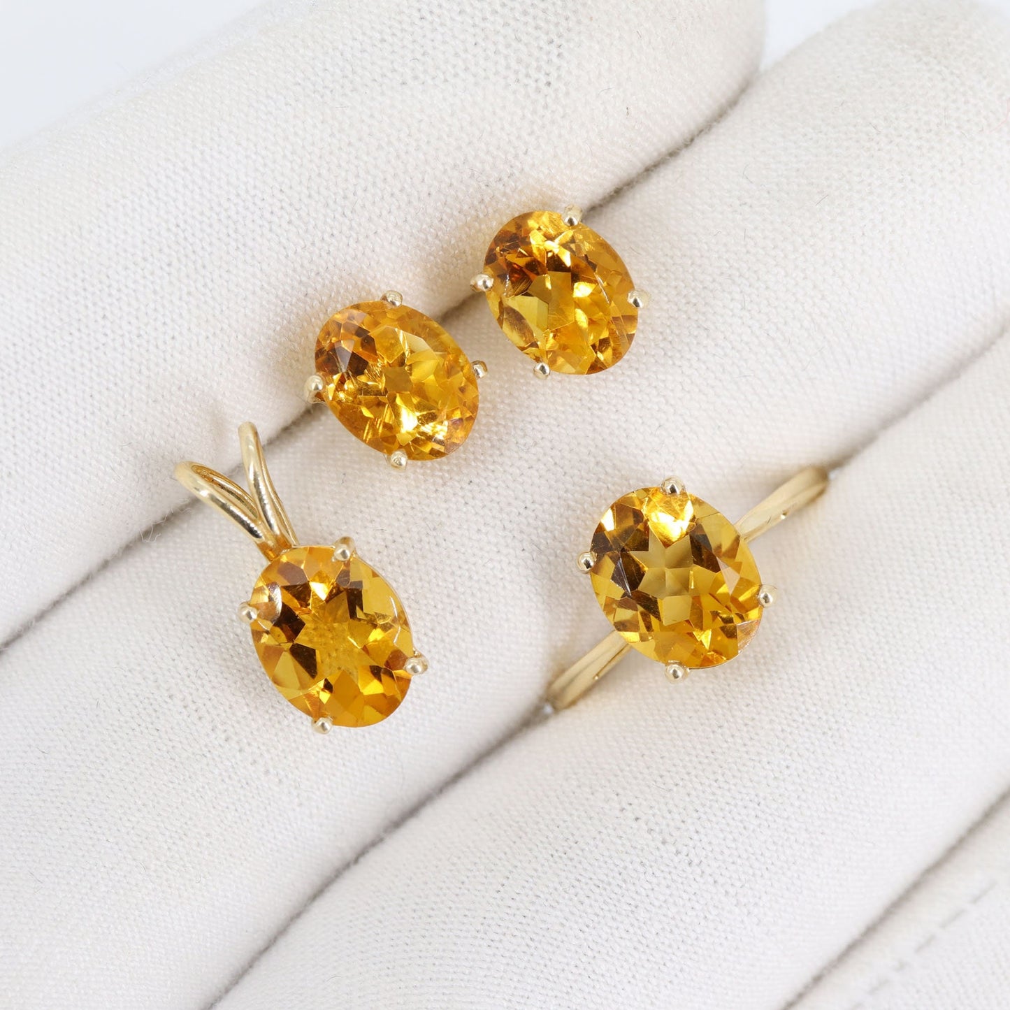 Citrine November Jewelry Yellow Jewellery Citrine Necklace 14K Gold