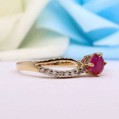 Yellow Beautiful Handcrafted Ring 14K Gold