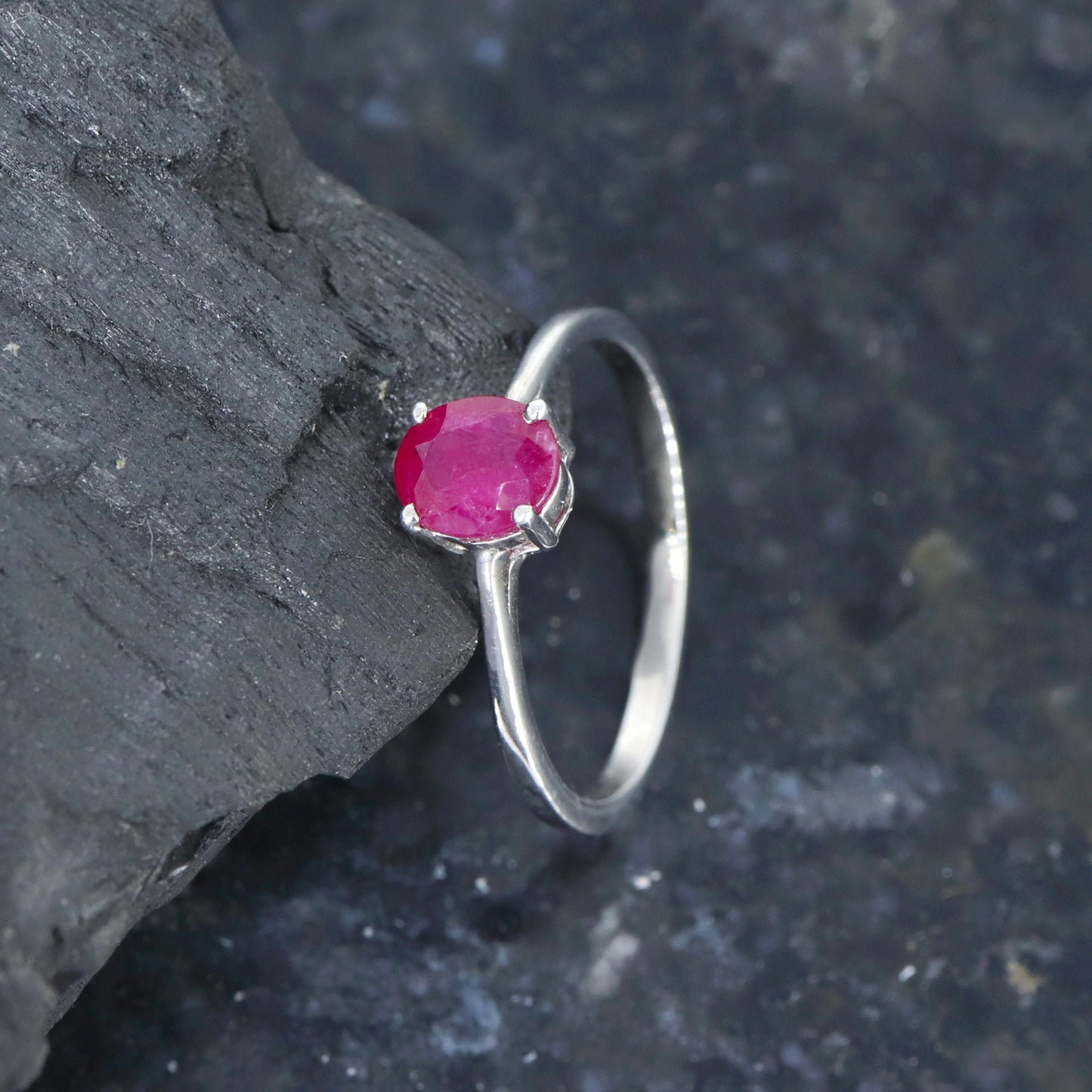 Ruby Ring Silver