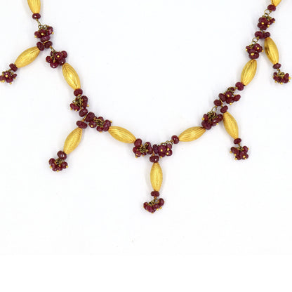 Ruby Yellow Necklace 18K Gold
