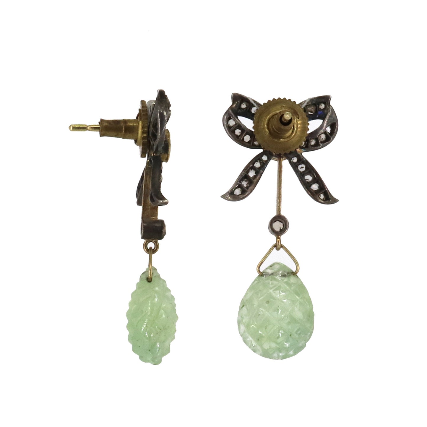 Aquamarine Green Tourmaline Earring