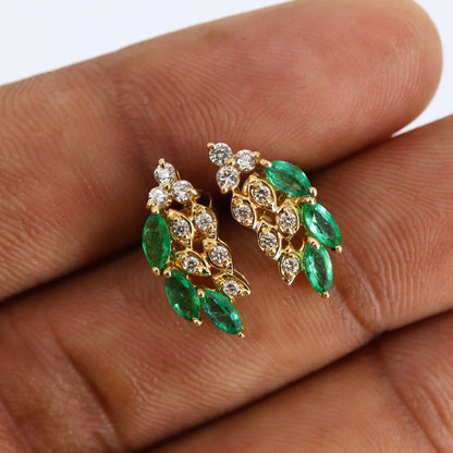 Unique Design Yellow Earring 14K Gold