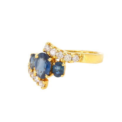 Blue Sapphire & Ring 18K Gold