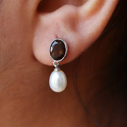 Smoky Quartz Earring Gold