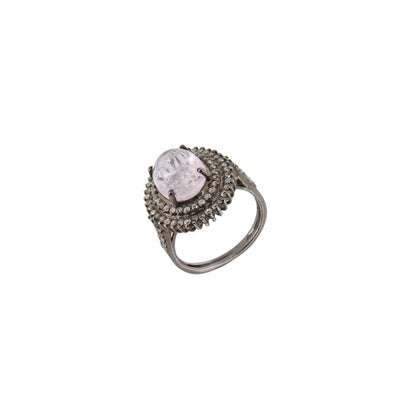 Pink Tourmaline Ring Silver