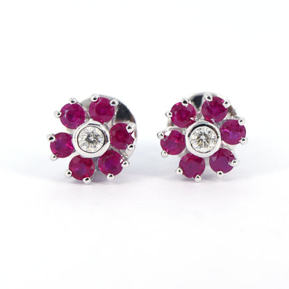 Flower Design Earring 14K Gold