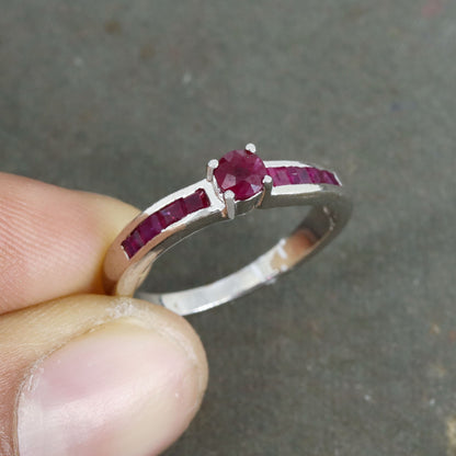 Solitaire Engagement Ring Silver