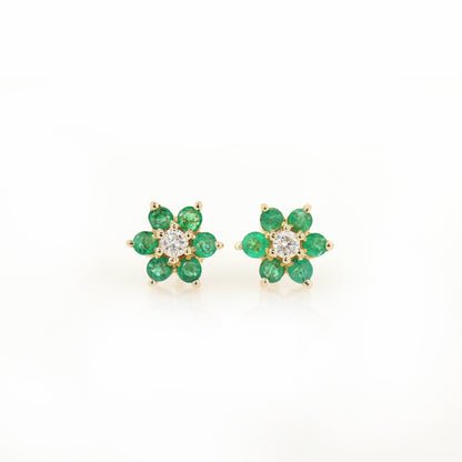 Yellow Emerald Studs Cute Studs Emerald Studs Studs As Gifts Gifts Dainty Studs 14K Gold