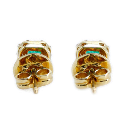 Green Emerald Earring 14K Gold