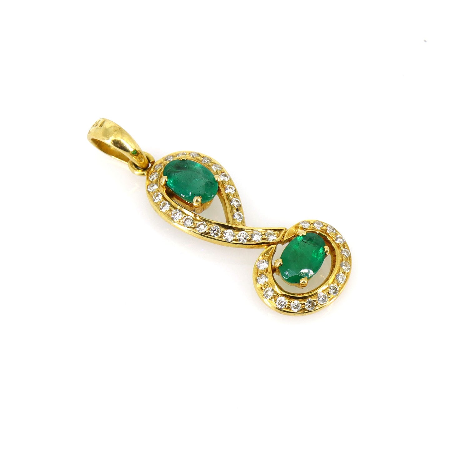 1.00 Emerald Pendant 18K Gold