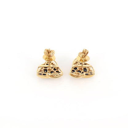 Blue Sapphire Earring 14K Gold
