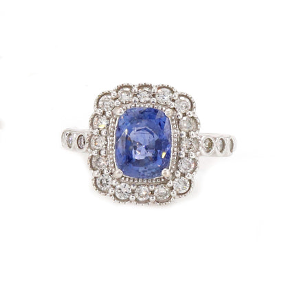 Elegant Sapphire Brilliant Cut Ring 14K Gold