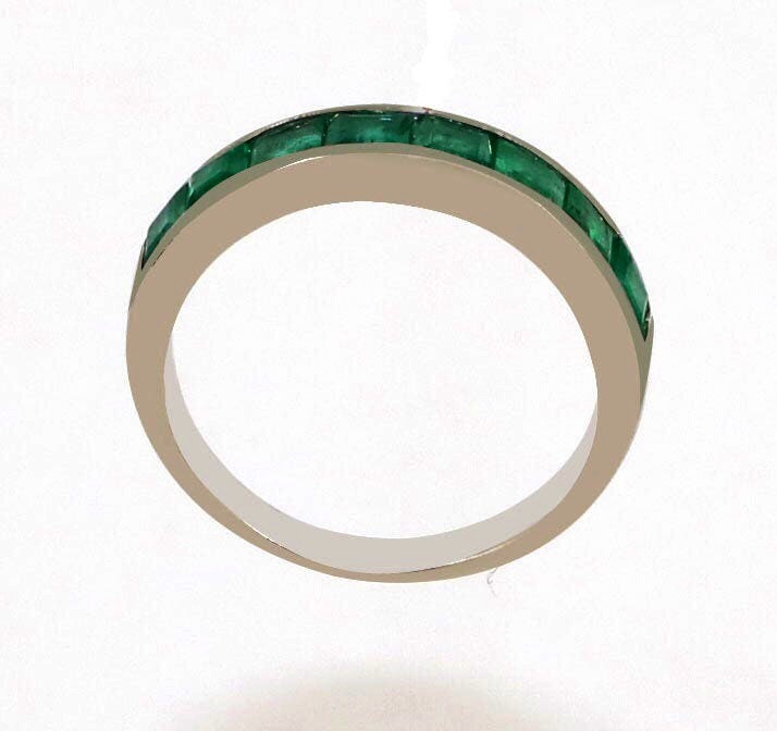 Emerald Ring Silver