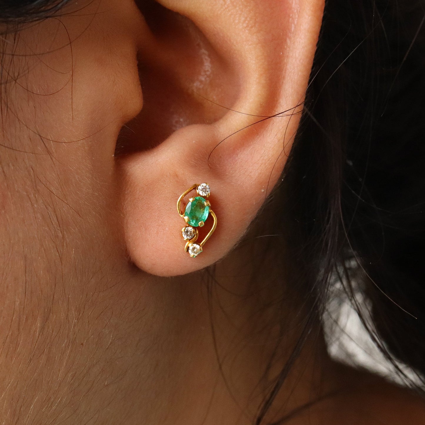 Yellow Daily Wear Earring 18K Gold
