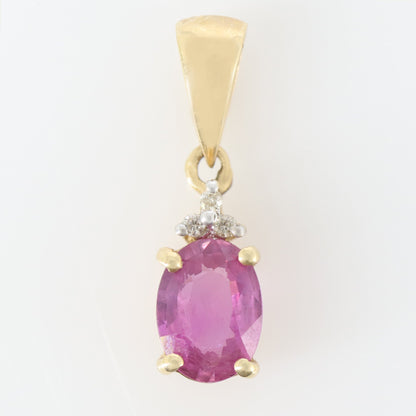 14Kt Yellow Ruby Necklace Gold
