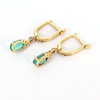 Emerald & Earring 14K Gold