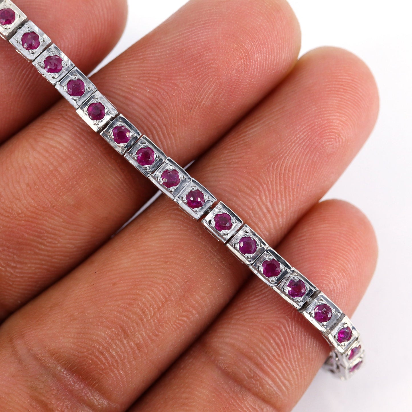 Ruby Bracelet Silver