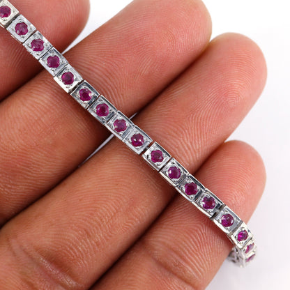 Ruby Bracelet Silver