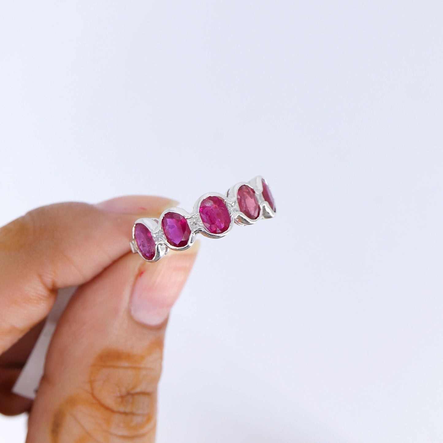 925 Sterling White Rhodium Beautiful Ring Gold