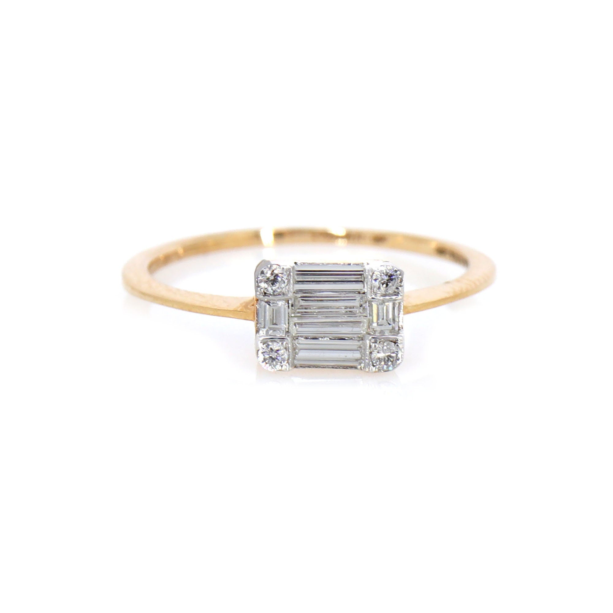 Baguette Cut Ring 18K Gold
