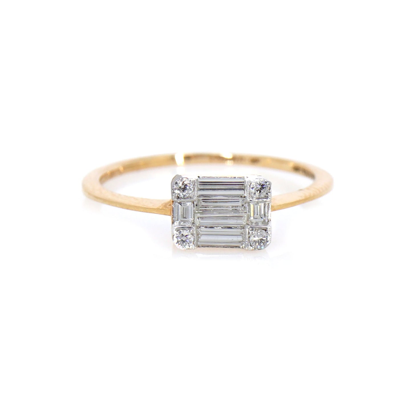 Baguette Cut Ring 18K Gold