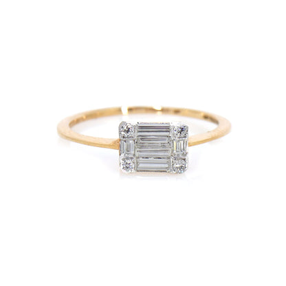 Baguette Cut Ring 18K Gold