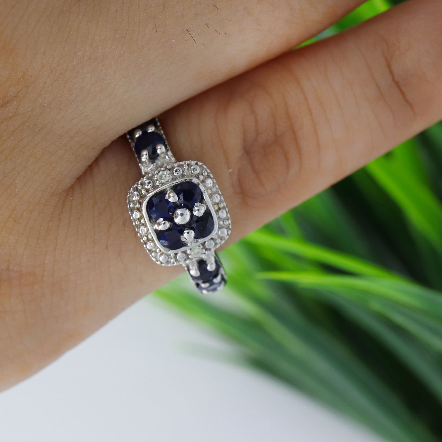 Blue Sapphire Ring Silver