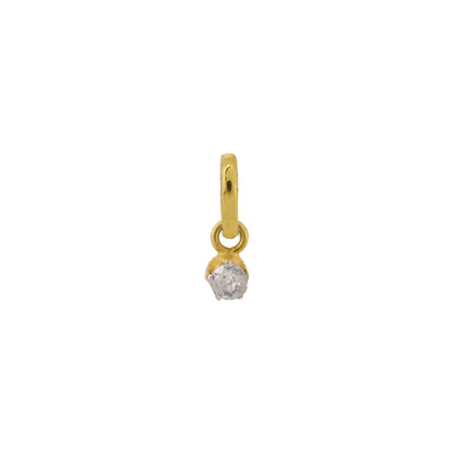Tiny Solitaire Pendant 14K Gold