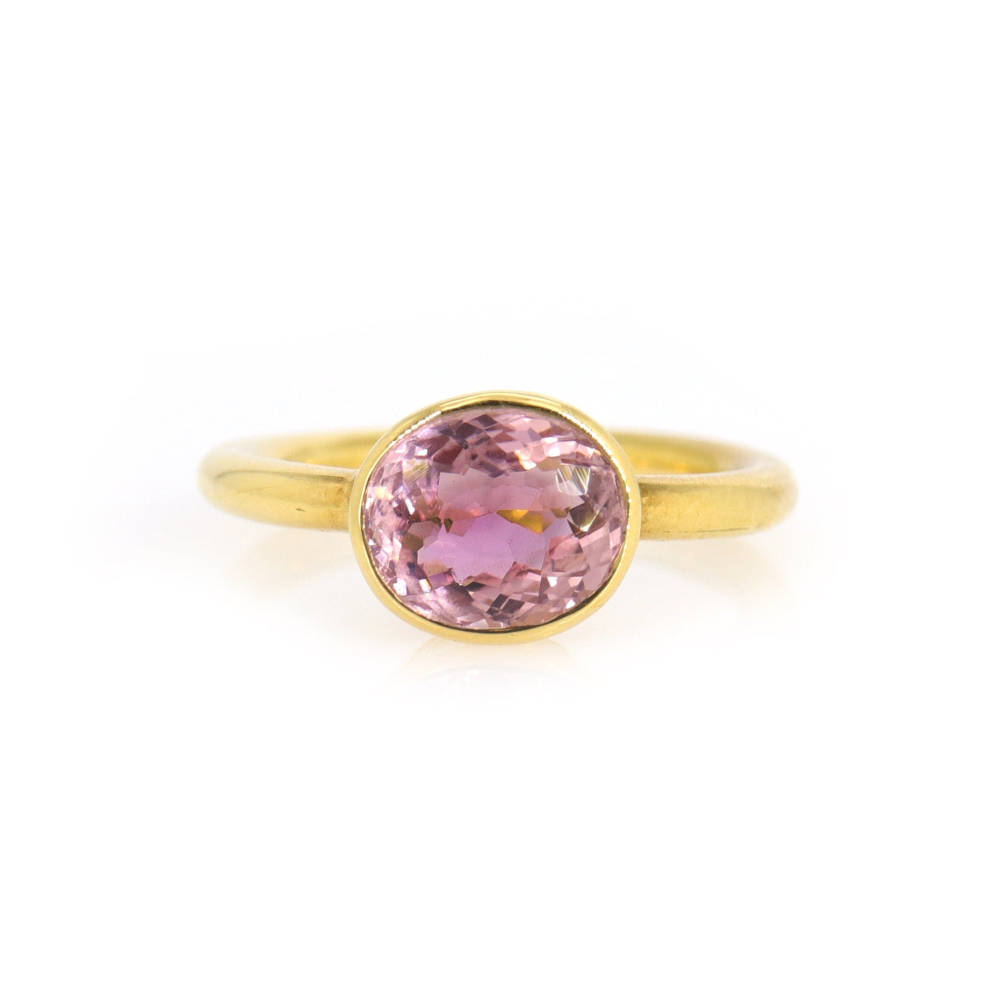 Pink Tourmaline Ring 18K Gold