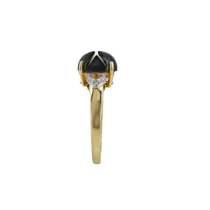 4Rays Black Star Ring 14K Gold
