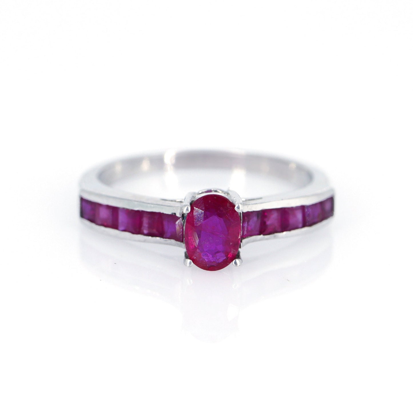Solitaire Engagement Ring Silver
