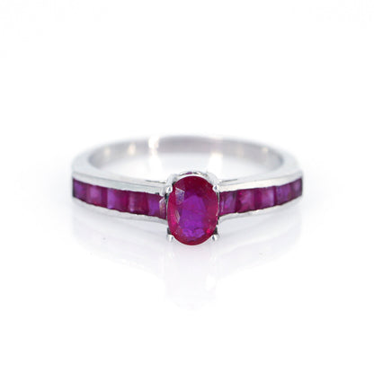 Solitaire Engagement Ring Silver