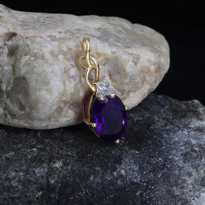 Yellow Amethyst & Pendant 14K Gold