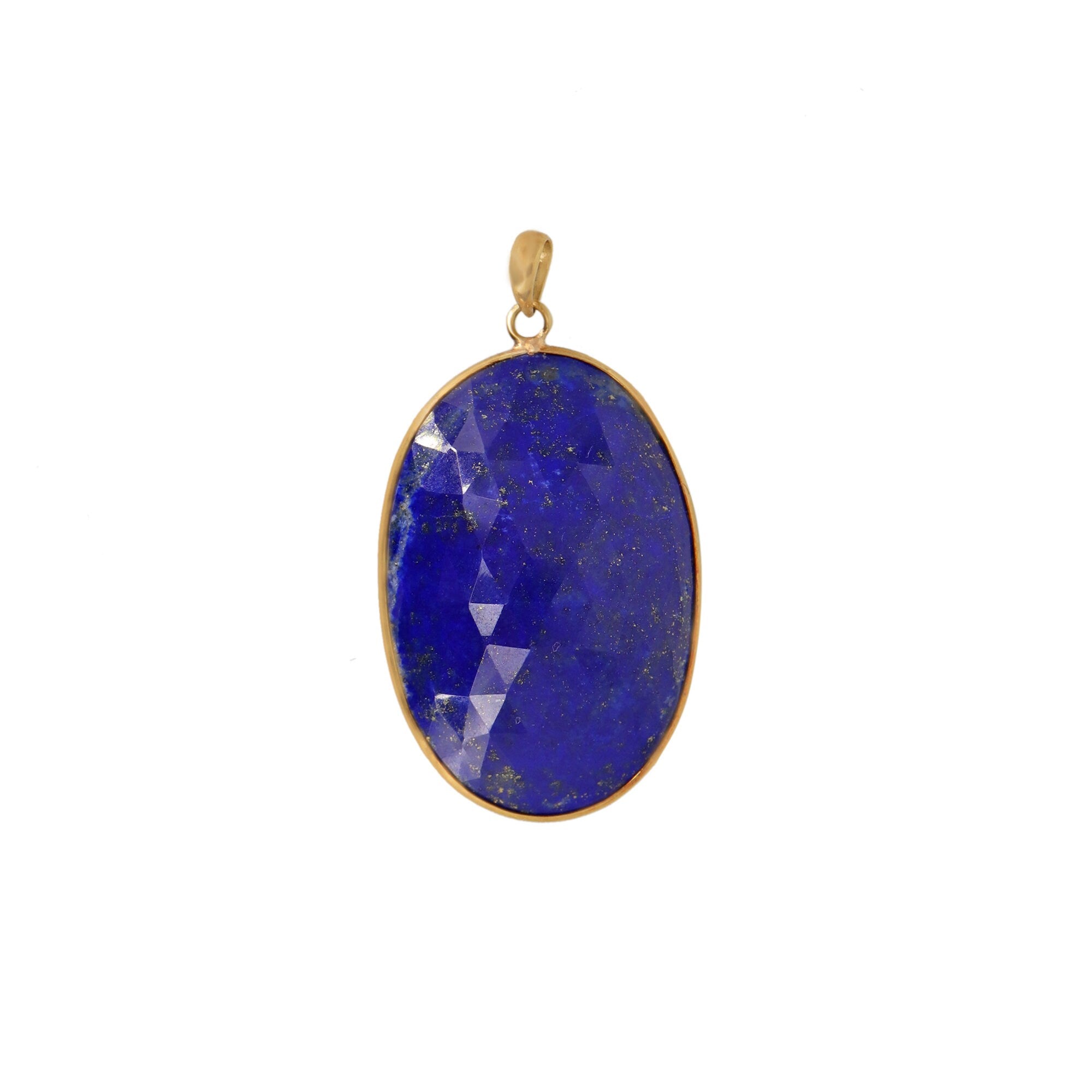 Lapis Lazuli Pendant 14K Gold