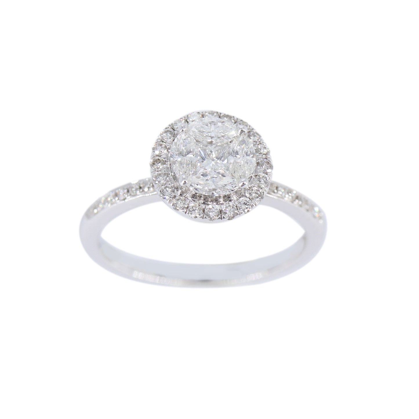 Marquise & Princess Cut Ring 18K Gold