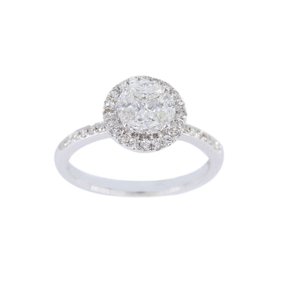 Marquise & Princess Cut Ring 18K Gold