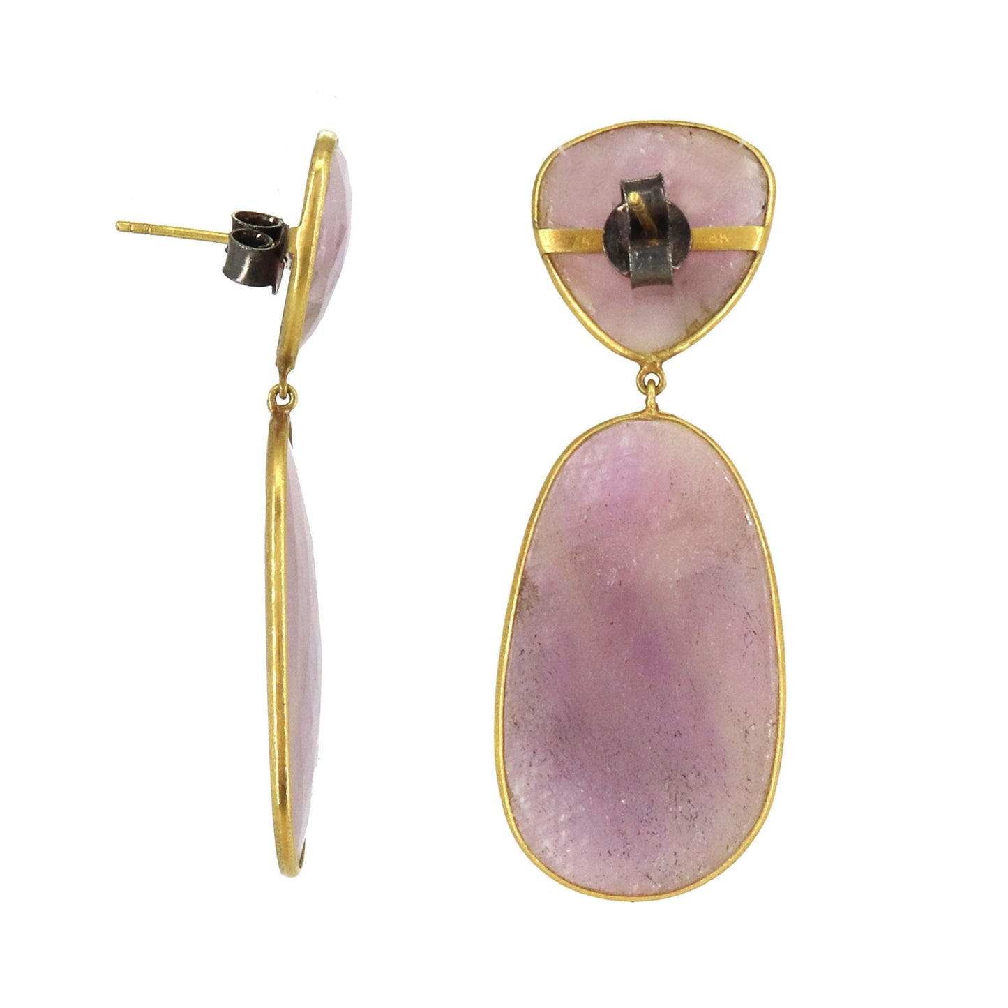 Pink Sapphire Earring 18K Gold