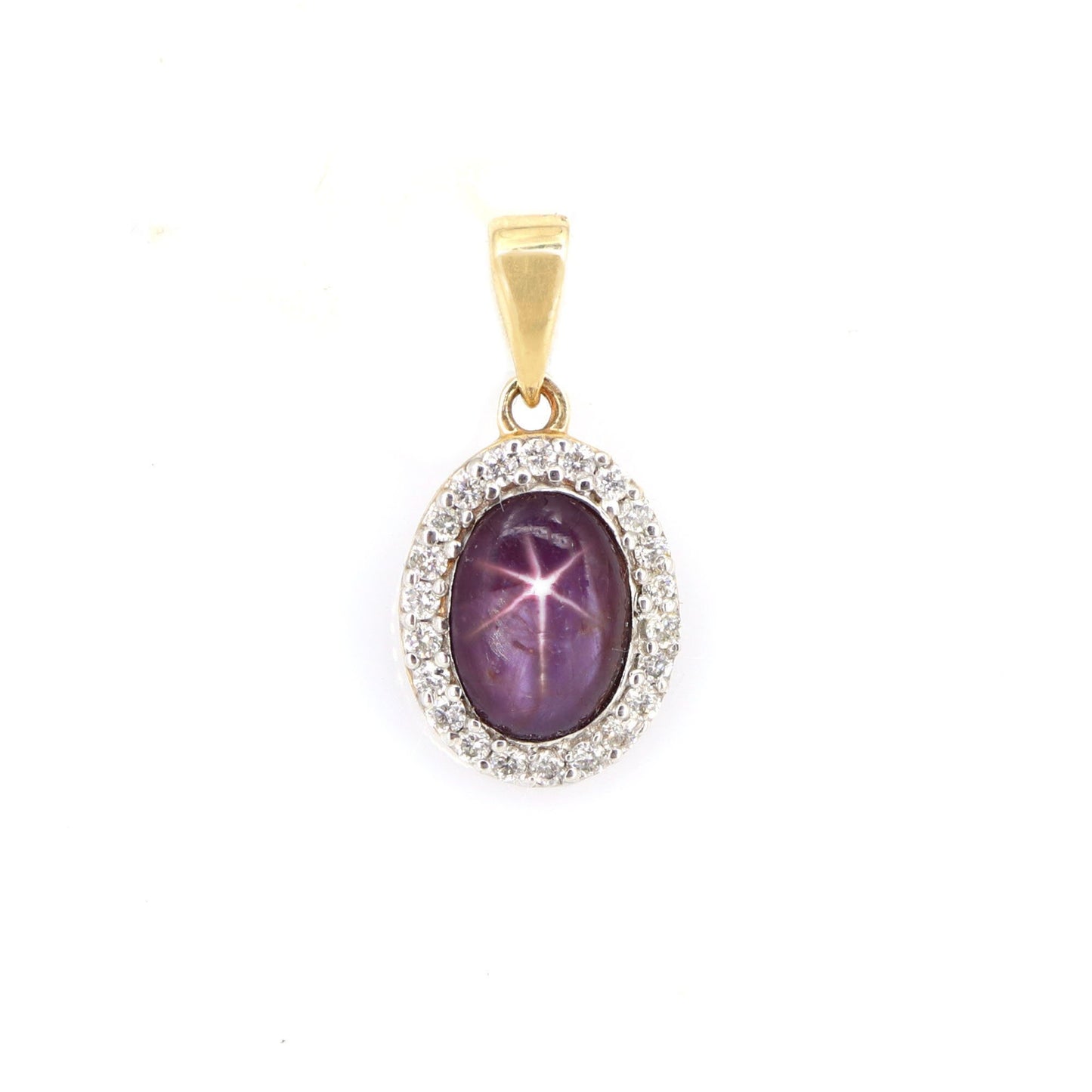 Ruby Star Necklace 14K Gold