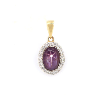 Ruby Star Necklace 14K Gold