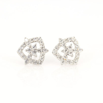 White Studs 0.64 Earring 18K Gold