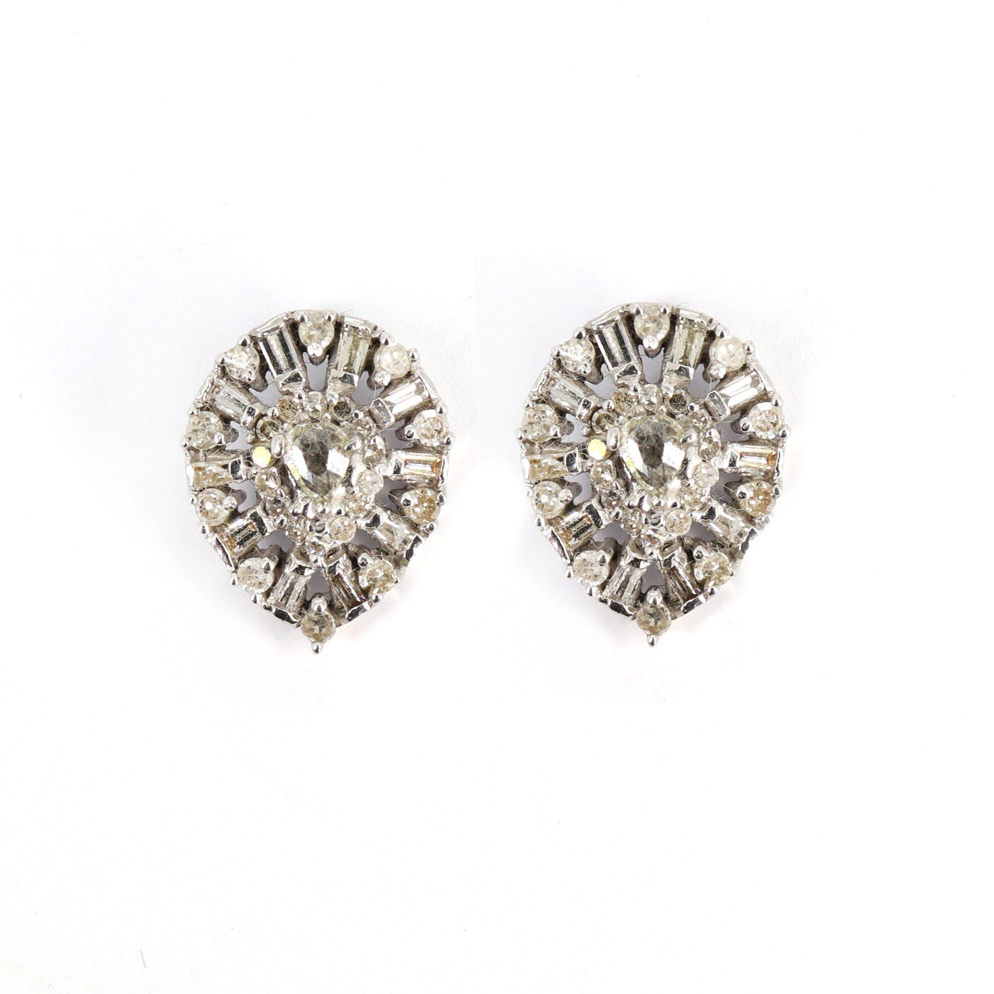 Real Tear Drop Stud Earring 14K Gold