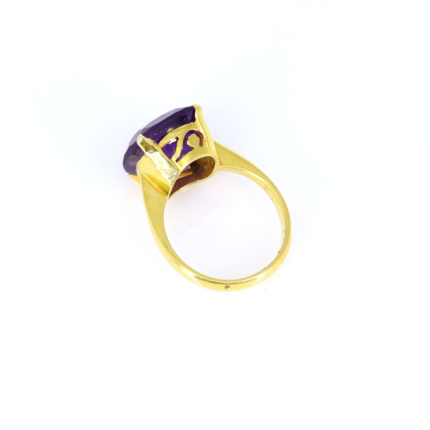 Yellow Amethyst Ring 18K Gold